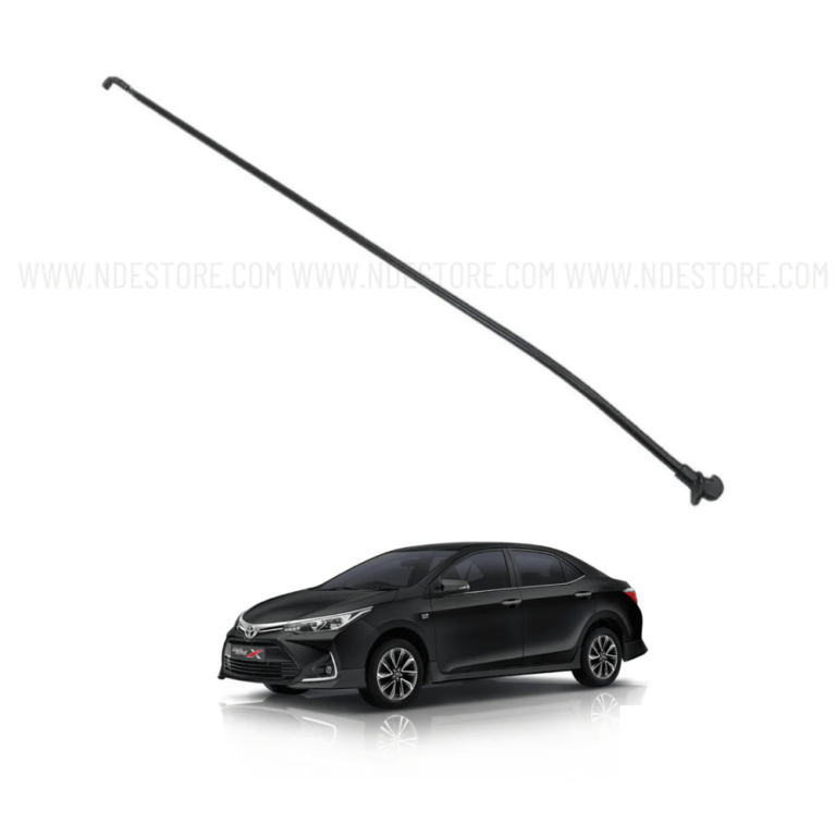 This bonnet hood support rod also offers several advantages that make it a sensible choice for Toyota Corolla owners who prefer reliable and uncomplicated vehicle components that perform their intended function without unnecessary complexity. One advantage is that it delivers consistent support without relying on pressurized systems that may weaken over time. Another advantage is that its solid construction provides confidence when working under the hood, even during longer maintenance sessions. A third advantage is that it helps prevent stress on hood hinges by maintaining proper support positioning. A fourth advantage is that it is lightweight yet strong, making it easy to handle while still offering sufficient load-bearing capacity. A fifth advantage is that it fits neatly into the engine bay storage location when not in use, maintaining an organized and factory-style appearance. A sixth advantage is that it contributes to safer vehicle servicing by minimizing the chance of sudden hood closure. A seventh advantage is that it can be installed as a direct replacement without altering the vehicle structure. An eighth advantage is that it performs reliably across different weather conditions and temperature changes. A ninth advantage is that it helps maintain the original driving and ownership experience intended by the manufacturer. A tenth advantage is that it provides dependable performance over repeated use with minimal wear. Buyers often prefer this product because it represents a practical maintenance solution rather than a luxury upgrade, focusing on function, safety, and durability. It supports regular vehicle care by making routine inspections more comfortable and secure, whether checking oil levels, coolant, battery condition, or other engine components. The simplicity of the design also means fewer parts that can fail, which is appealing to owners who prioritize reliability and low maintenance costs. Over time, a properly functioning hood support rod can contribute to a safer working environment and help preserve other components by preventing accidental damage caused by falling hoods. Overall, this bonnet hood support rod for Toyota Corolla is valued for its straightforward purpose, dependable construction, and ability to restore or maintain essential hood support functionality while keeping vehicle maintenance safe, convenient, and stress free.