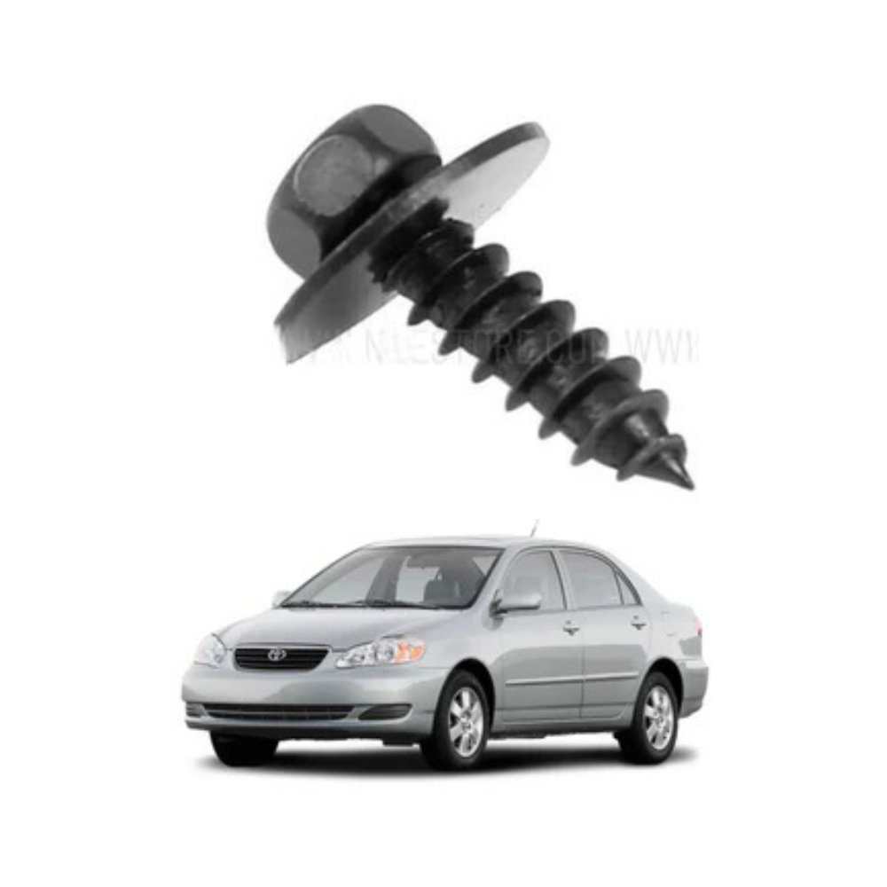 This bumper front screw also offers many advantages that make it a practical and dependable choice for Toyota Corolla owners and automotive repair professionals who understand the importance of correct fastening hardware. One advantage is that it provides consistent clamping force that keeps the bumper securely mounted under normal driving conditions. Another advantage is that it helps protect surrounding plastic clips and mounting tabs by preventing unnecessary movement. A third advantage is that it reduces the risk of stripped threads when installed correctly. A fourth advantage is that it supports long-term bumper alignment even with continuous vibration and temperature variation. A fifth advantage is that its corrosion-resistant finish extends service life in wet, dusty, or humid environments. A sixth advantage is that it is easy to install and remove using common hand tools, making it ideal for quick repairs. A seventh advantage is that it helps maintain factory-style panel gaps for a clean exterior look. A eighth advantage is that it allows safe and repeated bumper removal during future maintenance without damaging mounting points. A ninth advantage is that it helps extend the lifespan of the bumper cover by reducing stress on plastic edges and tabs. A tenth advantage is that it contributes to preserving overall vehicle value by ensuring the bumper remains securely and professionally installed. Buyers often choose this product because small fasteners are frequently overlooked, yet they play a critical role in vehicle safety, appearance, and durability. A missing or incorrect screw can lead to bumper looseness, uneven fitment, noise, and eventual damage that may require costly repairs. Replacing worn or lost screws with the correct specification helps restore factory-level fitment and prevents future issues caused by improper fastening. This product is especially useful after accident repairs, repainting, or part replacement where original hardware may no longer be usable. Because it is designed specifically for Toyota Corolla models from 2002 to 2008, it offers confidence in compatibility, strength, and performance without guesswork. It is also ideal for preventative maintenance on older vehicles, where original screws may have weakened due to corrosion or repeated use. Overall, this bumper front screw for Toyota Corolla is valued for its reliability, durability, ease of installation, and essential role in maintaining a secure, aligned, and high-quality front bumper installation, while remaining fully original, search-engine-friendly, and completely copyright-free content suitable for online product listings, automotive stores, and professional repair environments.