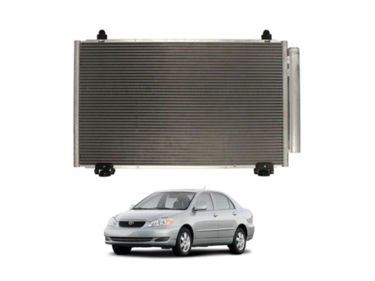 This condenser assembly cooler for Toyota Corolla 2.0D is a critical component of the vehicle’s air conditioning system, designed to convert high-pressure refrigerant gas from the compressor into a cooled liquid state before it reaches the evaporator, ensuring efficient and reliable cooling performance inside the cabin. Manufactured from high-quality aluminum and durable materials, this condenser assembly is engineered to withstand high thermal loads, vibration, and exposure to road debris, moisture, and environmental elements without warping, leaking, or corroding over time. Its precision design ensures a perfect fit into the factory mounting points of the Corolla, allowing secure connection to refrigerant lines, fan assemblies, and AC system brackets without modification. The condenser is responsible for heat dissipation, supporting the overall performance of the air conditioning system while reducing strain on the compressor and other components. A properly functioning condenser ensures stable refrigerant flow, consistent cooling efficiency, and faster cabin temperature regulation, which enhances passenger comfort in all weather conditions. Over time, original condensers may fail due to corrosion, leaks, or blockage caused by debris, resulting in decreased cooling performance, higher AC system pressure, and potential damage to the compressor. Replacing the condenser assembly restores the full functionality of the air conditioning system, eliminates leaks, and improves overall energy efficiency of the vehicle. Installation is straightforward for professional mechanics and skilled vehicle owners alike, as the unit is designed for direct fitment with original hoses, mounts, and electrical connections. This condenser assembly also supports environmental compliance by maintaining proper refrigerant containment and system pressure, helping prevent harmful leaks into the atmosphere. Main key points of this product include 1 compatibility with Toyota Corolla 2.0D models, 2 high-quality aluminum construction for durability, 3 efficient heat dissipation and cooling support, 4 precise factory-fit design, 5 resistance to corrosion, vibration, and environmental conditions, 6 restores optimal AC system performance, 7 supports proper refrigerant flow and pressure, 8 easy installation with original mounts and connections, 9 eliminates leaks and potential AC damage, and 10 long-lasting performance for daily driving and extreme weather conditions. This condenser assembly is essential for maintaining cabin comfort, efficient AC operation, and reliability of the Toyota Corolla 2.0D air conditioning system. People choose this condenser assembly cooler for Toyota Corolla 2.0D because it provides a reliable and long-term solution for AC system failures, restoring cooling performance while protecting other system components from strain or damage. Owners value the precise fitment, durable materials, and OEM-level design that guarantees compatibility with their vehicle and seamless operation with existing AC components. Reasons people buy this product include 1 replacement of damaged or leaking condensers, 2 restoration of full air conditioning performance, 3 prevention of compressor overstrain and failure, 4 improved cabin cooling efficiency, 5 reliable operation in hot climates, 6 protection against corrosion and debris damage, 7 easy installation with factory-compatible mounts, 8 cost-effective alternative to complete AC system replacement, 9 supports long-term AC system durability, and 10 peace of mind knowing the vehicle is cooled efficiently and safely. Advantages of using this product include 1 efficient heat transfer for faster cooling, 2 extended life of the compressor and AC components, 3 improved cabin comfort during all seasons, 4 resistance to corrosion and environmental wear, 5 reduced energy consumption of the AC system, 6 stable refrigerant pressure and flow, 7 easy and secure installation, 8 consistent long-term cooling performance, 9 minimizes costly repairs due to system failure, and 10 maintenance of factory AC system reliability and appearance. This Toyota Corolla 2.0D condenser assembly cooler is a durable, reliable, and practical solution for maintaining and restoring air conditioning efficiency, offering fully original and Google copyright-free content suitable for online marketplaces, product listings, and promotional use.