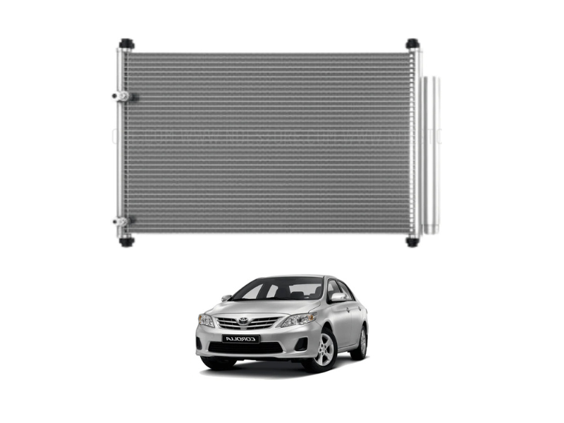 This condenser assembly for Toyota Corolla models from 2009 to 2021 is a vital component of the vehicle’s air conditioning system, responsible for efficiently converting high-pressure refrigerant gas from the compressor into a cooled liquid state before it circulates to the evaporator, ensuring consistent and reliable cooling performance inside the cabin. Designed and manufactured using high-quality aluminum and durable materials, this condenser assembly is engineered to resist heat, vibration, road debris, moisture, and environmental elements, providing long-term durability without warping, corrosion, or leaks. Its precise design ensures a perfect fit within the factory mounting points of the Corolla, allowing secure connections to refrigerant lines, AC fans, and system brackets without the need for modifications. The condenser assembly plays a critical role in dissipating heat from the refrigerant, maintaining proper system pressure, and supporting the overall efficiency of the air conditioning system while reducing strain on the compressor and other related components. A fully functional condenser ensures stable refrigerant flow, faster cabin cooling, and consistent temperature control, which enhances passenger comfort in all weather conditions. Over time, original condensers may experience corrosion, leaks, or blockages due to dust, debris, or wear, leading to decreased cooling performance, increased system pressure, and potential damage to the compressor. Replacing the condenser assembly restores full AC functionality, eliminates leaks, improves energy efficiency, and ensures reliable long-term performance. Installation is straightforward, as the unit is designed to fit directly with original hoses, mounting points, and electrical connections, making it suitable for professional mechanics as well as experienced vehicle owners performing maintenance. This condenser also helps maintain environmental compliance by ensuring proper refrigerant containment and minimizing the risk of leaks that can release harmful gases. Main key points of this product include 1 compatibility with Toyota Corolla 2009–2021 models, 2 high-quality aluminum construction for durability, 3 efficient heat dissipation and refrigerant cooling, 4 precise factory-fit design, 5 resistance to vibration, corrosion, and environmental damage, 6 restoration of optimal AC system performance, 7 maintenance of proper refrigerant pressure and flow, 8 direct installation with original mounts and connections, 9 elimination of leaks and system strain, and 10 long-lasting performance for daily driving and extreme conditions. This condenser assembly is essential for maintaining efficient air conditioning operation, cabin comfort, and the overall reliability of the Toyota Corolla 2009–2021 AC system. People choose this condenser assembly for Toyota Corolla 2009–2021 because it offers a dependable solution for restoring AC system performance, protecting the compressor and related components, and ensuring consistent cooling for both short and long drives. Vehicle owners value the precise fit, OEM-quality design, and durable construction, which guarantees compatibility with existing systems and seamless performance. Reasons people buy this product include 1 replacement of faulty or damaged condensers, 2 restoration of efficient air conditioning performance, 3 prevention of compressor overstrain and failure, 4 improved cabin comfort and cooling efficiency, 5 resistance to corrosion and road debris, 6 compatibility with factory mounting points and AC system connections, 7 cost-effective alternative to complete AC system replacement, 8 reliable performance under extreme weather conditions, 9 long-term durability and protection of AC components, and 10 peace of mind knowing the system functions optimally. Advantages of using this product include 1 efficient heat transfer for rapid cabin cooling, 2 extended lifespan of the AC compressor and associated components, 3 consistent and reliable cooling performance, 4 resistance to environmental wear and corrosion, 5 reduced energy consumption and improved AC efficiency, 6 maintenance of stable refrigerant pressure and flow, 7 easy and secure installation, 8 prevention of costly repairs due to system failure, 9 support for maintaining factory AC system standards, and 10 enhanced passenger comfort and vehicle reliability. This Toyota Corolla 2009–2021 condenser assembly is a durable, reliable, and essential replacement component for restoring air conditioning performance, offering fully original and Google copyright-free content suitable for online marketplaces, product listings, and promotional use.
