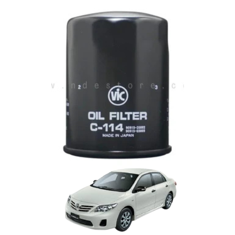 The Toyota Corolla GLI / XLI Model 2014–2021 Oil Filter by VIC is engineered to support efficient engine lubrication and long-term performance by ensuring that engine oil remains clean, properly circulated, and free from harmful contaminants that naturally develop during combustion and daily driving. Modern engines rely heavily on clean oil to minimize friction between internal moving parts, and a high-quality oil filter plays a central role in maintaining this balance by trapping dust particles, microscopic metal fragments, sludge, and carbon deposits before they can circulate back into the engine system. This oil filter is designed according to vehicle-specific requirements so that it aligns accurately with the engine configuration of the Corolla GLI and XLI models produced between 2014 and 2021, allowing stable oil flow without restriction while maintaining optimal filtration efficiency. Built using durable filter media and a strong outer casing, the product maintains structural integrity even under varying temperatures and pressure conditions created during engine startup, highway acceleration, or stop-and-go city driving. The internal filtration element works continuously while the engine operates, capturing impurities while still allowing smooth oil passage to maintain lubrication consistency. Reliable sealing technology helps prevent oil leakage and pressure loss, which contributes to engine protection and operational stability. Drivers benefit from improved engine smoothness, reduced internal wear, and cleaner oil circulation that supports longer service intervals when combined with proper maintenance routines. The filter contributes to engine cleanliness by preventing residue buildup that could otherwise reduce fuel efficiency and engine responsiveness over time. Its compact yet durable construction allows easy installation during routine oil changes, making it suitable for professional workshops and individual vehicle owners performing regular servicing. Key functional characteristics valued by users include 1) efficient multi-layer filtration media, 2) compatibility with Corolla GLI and XLI engines, 3) stable oil pressure maintenance, 4) durable metal housing construction, 5) resistance to heat and pressure variations, 6) effective contaminant capture capability, 7) smooth oil flow design, 8) dependable sealing performance, 9) reduced engine wear support, and 10) consistent performance throughout service intervals, all contributing to improved engine reliability and smoother daily driving experience while maintaining manufacturer-appropriate performance standards without complicated installation requirements or special tools. Vehicle owners choose this oil filter primarily because maintaining clean engine oil is one of the most important factors in preserving engine life, fuel efficiency, and long-term vehicle reliability, especially in environments where dust, traffic congestion, and varying temperatures place additional stress on engines. Customers purchase this product for practical reasons including 1) protecting engine components from harmful particles, 2) maintaining smoother engine operation, 3) improving overall engine lifespan, 4) ensuring proper oil circulation, 5) supporting routine maintenance schedules, 6) reducing long-term repair costs, 7) replacing worn or low-quality filters, 8) maintaining vehicle performance consistency, 9) ensuring reliable filtration during daily driving, and 10) achieving dependable quality at a reasonable maintenance cost. Users also experience multiple advantages after installation such as 1) cleaner engine internals over time, 2) improved lubrication efficiency, 3) reduced friction between moving parts, 4) better resistance against sludge formation, 5) consistent oil pressure delivery, 6) enhanced fuel efficiency support through smoother engine function, 7) minimized engine noise caused by contaminated oil, 8) reliable performance across different driving conditions, 9) easy replacement during oil service intervals, and 10) long-lasting durability that maintains filtration effectiveness throughout recommended usage periods. By continuously removing contaminants from circulating oil, the filter helps preserve engine precision and operational balance, which is especially important for drivers seeking dependable everyday transportation without unexpected maintenance issues. The design focuses on maintaining a balance between filtration strength and oil flow efficiency so that the engine receives adequate lubrication immediately after startup while remaining protected during extended driving. Over time, clean oil supported by an effective filter contributes to reduced mechanical stress, improved throttle response, and consistent engine temperature management. This makes the oil filter an essential yet often underestimated component that directly influences engine health, fuel economy, and long-term ownership satisfaction. Regular replacement using a reliable filtration product ensures that the engine continues to perform efficiently under varying road and climate conditions, offering drivers confidence that their vehicle remains protected against internal contamination while maintaining stable performance, smoother operation, and dependable reliability throughout daily commuting and long-distance travel alike.