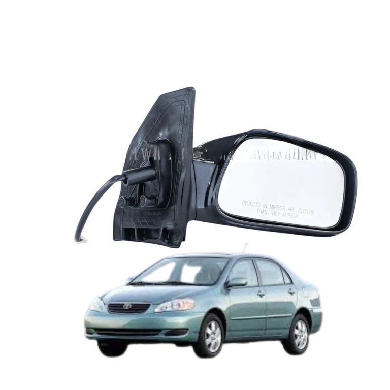 The Toyota Corolla 2002–2008 side mirror is an important exterior replacement part designed for drivers who want to maintain safe road visibility, proper vehicle appearance, and dependable daily driving performance. This mirror is manufactured to match the fitting dimensions commonly used in Corolla models produced between 2002 and 2008, making installation easier for mechanics, spare parts dealers, and individual vehicle owners who prefer direct-fit replacement parts. A properly functioning side mirror plays a major role in safe lane changing, parking, reversing, and monitoring surrounding traffic, especially in busy urban driving conditions where side visibility directly affects driver confidence. Over time, original mirrors may become damaged due to accidental contact, parking incidents, weather exposure, vibration, loose adjustment, cracked housing, or broken glass, which is why many owners choose to replace them before safety is affected. This replacement mirror is built using durable material selected to handle regular outdoor exposure, sunlight, dust, rain, and vibration during long-term vehicle use. The mirror surface is shaped to provide a clear rear and side viewing angle that supports daily road awareness. Its housing is designed to align with the original body mounting area so the mirror maintains a balanced appearance with the vehicle’s exterior lines. Many customers prefer replacing damaged mirrors immediately because even minor cracks or looseness can reduce visibility and create unnecessary driving risk. This product offers reliable fitment, stable mounting support, strong outer construction, clean exterior appearance, practical replacement value, smooth adjustment function, weather resistance, vibration control, long service life, and compatibility with older Corolla body styles. People often purchase this product because damaged mirrors reduce safe visibility, because broken housings affect the look of the vehicle, because replacement is more economical than repair, because matching exterior parts improve resale appearance, because direct-fit parts reduce installation difficulty, because daily commuting requires clear side vision, because older mirrors often loosen after years of use, because road safety depends on side awareness, because maintaining original vehicle shape matters to owners, and because dependable spare parts support long vehicle life. For buyers who want trusted replacement quality, you can secure this product directly through our website and connect with our WhatsApp team for quick order support, fitment confirmation, and smooth buying assistance in a simple and convenient way 📲🚗✨ The product is especially suitable for vehicle owners who want a practical solution without unnecessary modifications, and it supports normal road use by restoring confidence while driving in traffic, reversing in narrow streets, or parking in crowded areas. Many workshops also prefer this type of mirror because installation usually follows original mounting points, helping save labor time and making replacement faster for customers. A side mirror is one of the most frequently exposed exterior parts of a vehicle, so choosing a strong replacement becomes important for long-term reliability and daily usability. This Toyota Corolla mirror provides several practical advantages that vehicle owners value when maintaining older cars that remain in active use. It improves visual awareness during overtaking, supports safer lane transitions, helps monitor approaching vehicles, improves parking control, restores balanced vehicle appearance, protects driving confidence in traffic, helps maintain original styling, supports regular daily travel, offers budget-friendly replacement value, and contributes to safer road judgment in crowded driving conditions. Buyers often select this product because original mirrors become weak after years of use, because accidental mirror damage is common in narrow parking areas, because cracked glass creates unsafe blind spots, because replacing exterior parts improves overall presentation, because side mirrors affect road inspection standards in some cases, because durable replacements reduce repeated expense, because correct alignment improves comfort while driving, because stable mirrors reduce vibration at speed, because old mirror joints may loosen, and because complete mirror replacement often performs better than temporary repair. Another important benefit is that this mirror supports both private and commercial vehicle use where daily road exposure demands dependable visibility. Drivers appreciate products that restore factory-style function without complex adjustments, and spare part buyers often choose proven fitment parts to avoid unnecessary workshop delays. The construction is intended to support repeated daily use under changing weather conditions while preserving shape and secure mounting. A quality side mirror also helps maintain confidence during long drives, highway movement, and city navigation where quick side checks are constant. For many Corolla owners, replacing a damaged mirror is not only a visual decision but also a practical safety upgrade that improves every trip. This product delivers strong fitting support, dependable visibility, neat finish, practical durability, balanced design, easy replacement value, weather stability, vibration resistance, daily comfort, and long-term usefulness for vehicles produced in this generation. If you are looking for a dependable exterior replacement that supports safe driving and keeps your vehicle looking complete, our website offers a direct ordering option, while our WhatsApp contact makes it easy to confirm details, receive quick assistance, and arrange your purchase with confidence