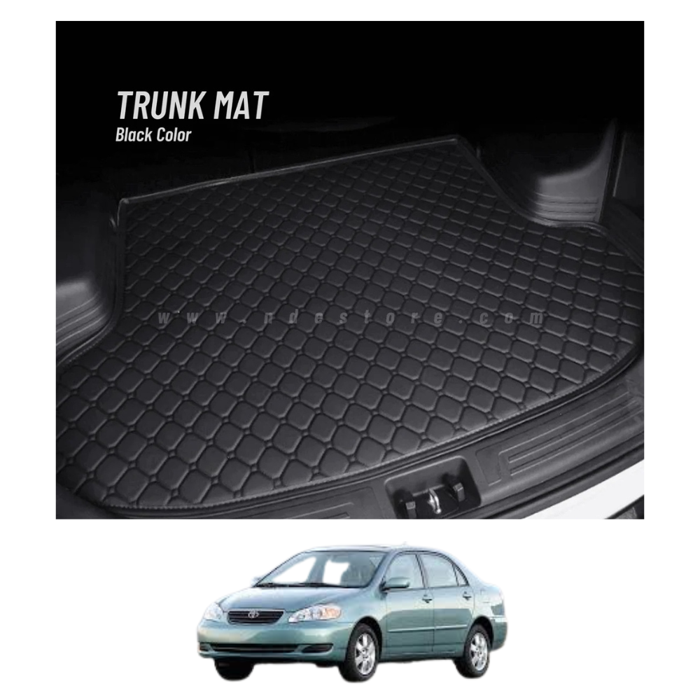 Toyota Corolla 2002–2008 Trunk Floor Mat 7D Style Cargo Protection Interior Luggage Mat
