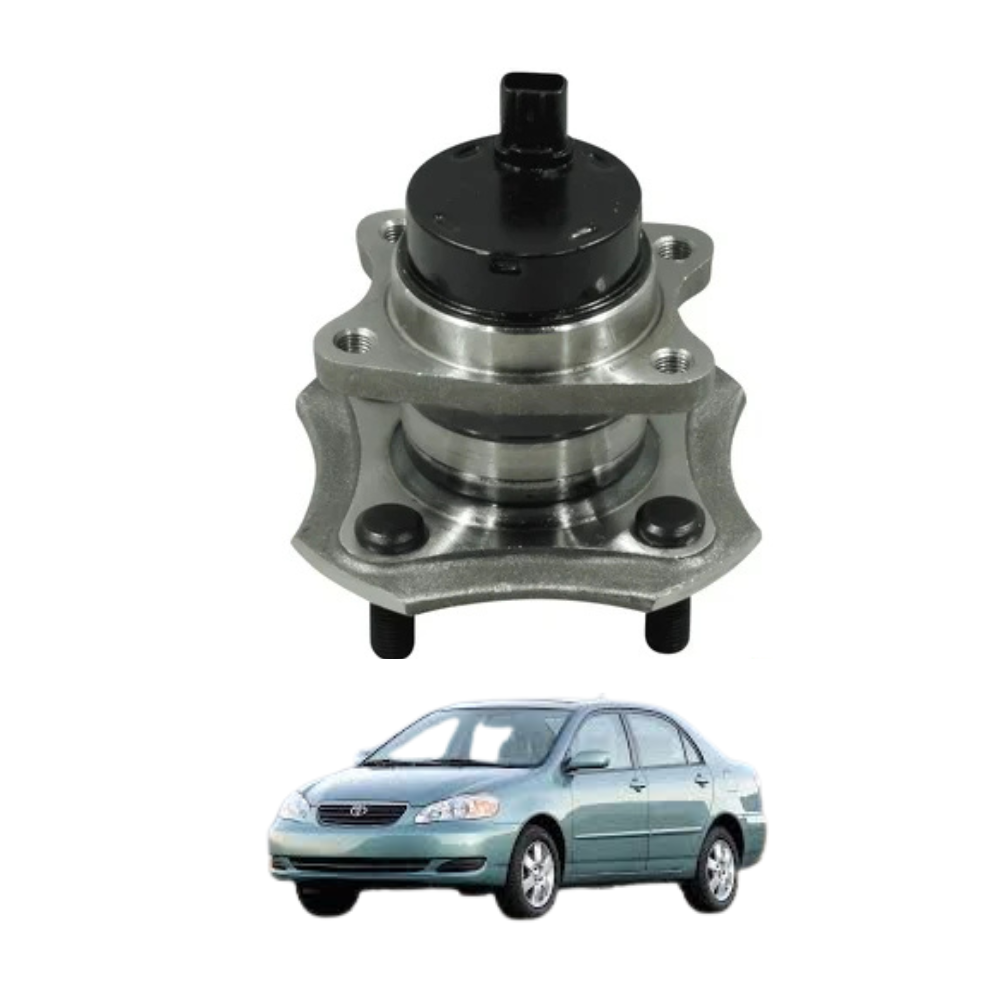 Precision-Engineered OEM Wheel Hub Design > Perfect Fit for Accurate Vehicle Compatibility > High-Strength Materials for Durability and Reliability > Smooth and Quiet Operation > Enhanced Bearing Performance for Stability > Corrosion-Resistant Coating for Long Life > Supports ABS Sensors for Optimal Braking Control > Improved Wheel Alignment and Handling > Easy Installation with Standard Mounting Points > Meets or Exceeds OEM Quality Standards The Toyota Corolla 2008–2021 wheel hub assembly is an essential suspension and wheel support component designed to maintain smooth wheel rotation, stable road contact, and reliable driving control under daily and long-distance use. This part connects the wheel to the suspension system and supports the wheel bearing mechanism that allows the tire to rotate freely while carrying the vehicle load during movement, braking, and turning. In Corolla models produced between 2008 and 2021, the wheel hub assembly plays a major role in maintaining proper wheel alignment, balanced rotation, and safe road handling because it forms the center mounting point between the axle system and the wheel itself. Over time, constant road vibration, speed breaker impact, dust, moisture, and long-term bearing pressure can reduce hub performance, which may cause unusual wheel noise, vibration, steering instability, or bearing looseness that drivers often notice during regular driving. Replacing a worn wheel hub assembly helps restore smooth wheel movement and improves confidence during city traffic, highway travel, and uneven road conditions. This replacement is manufactured to match original fitment dimensions used in Toyota Corolla assemblies, allowing direct installation with proper mounting points for reliable compatibility. The unit supports strong wheel attachment, smooth bearing rotation, stable braking response, secure suspension connection, vibration control, balanced load handling, reliable steering support, long-term road durability, safe driving stability, and practical maintenance value for Corolla owners. A properly working hub assembly also supports brake disc alignment and helps maintain equal wheel movement during acceleration and braking. People often buy this product because wheel noise increases when bearings wear out, because steering vibration affects driving comfort, because damaged hub assemblies reduce road stability, because safe wheel rotation is essential for braking control, because preventive suspension maintenance avoids future repair costs, because direct-fit replacement saves workshop time, because older hubs lose precision after long mileage, because smooth wheel support improves driving confidence, because bearing damage can spread to nearby parts, and because wheel hub condition directly affects road safety. Many owners replace the hub assembly when they notice humming sound, uneven wheel movement, or during suspension service where technicians identify bearing play. If you want dependable wheel performance for your Corolla, you can order through our website and connect with our WhatsApp support for quick fitment help, product confirmation, and an easy buying process designed for customer convenience 🚗🔩📲 This wheel hub assembly also offers important long-term advantages for drivers who want dependable suspension performance and reliable wheel stability in all driving conditions. It helps maintain smooth wheel rotation, reduces unwanted wheel noise, supports steering precision, improves brake system balance, protects bearing alignment, strengthens suspension connection, improves highway stability, supports safe turning control, contributes to even tire movement, and helps extend surrounding suspension component life. Buyers often choose this product because wheel bearing wear becomes noticeable with mileage, because damaged hubs can affect brake response, because suspension reliability matters for daily travel, because direct replacement restores factory-level wheel support, because long-distance driving requires stable wheel rotation, because road shocks gradually weaken hub performance, because workshop inspections often reveal bearing looseness, because stable wheel mounting improves safety, because replacing worn hubs early prevents additional suspension damage, and because reliable wheel support improves overall vehicle confidence. Another major advantage is that this assembly begins performing immediately after installation without adjustment, supporting wheel balance during city roads, long journeys, braking situations, and changing road surfaces. Many drivers do not notice hub wear until vibration appears at certain speeds or low humming develops while turning, but early replacement often prevents more expensive suspension repairs later. A properly installed hub assembly also supports better tire life because wheel alignment remains more consistent during use. Families, office users, ride-share drivers, and long-route travelers all benefit from stable wheel support because road safety depends heavily on strong suspension and bearing performance every day. The product supports repeated road impact resistance, durable bearing operation, strong mounting reliability, practical installation, safe wheel control, maintenance confidence, suspension stability, long-term durability, daily usability, and dependable performance for Corolla 2008–2021 owners. If you are looking for a reliable wheel hub replacement that improves driving smoothness and supports safe road control, our website offers direct ordering while our WhatsApp support remains available for fast assistance, product details, and smooth order support whenever needed