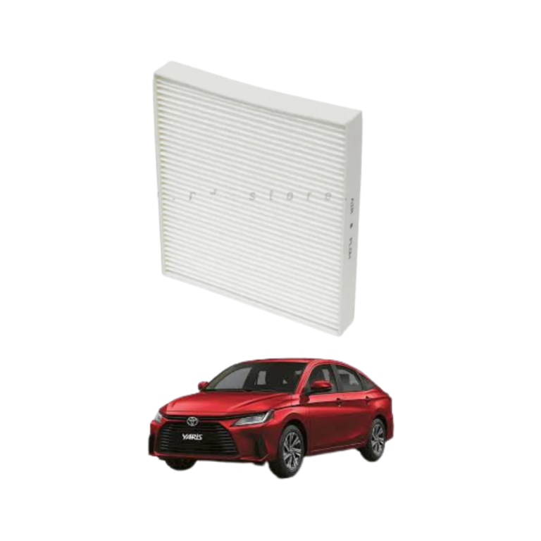 The Toyota Yaris cabin AC filter is a high-quality air filtration component designed to ensure clean, fresh, and healthy air inside the vehicle cabin while improving air conditioning system performance. Specifically engineered for the Toyota Yaris, this cabin air filter is manufactured using advanced filtration media that effectively traps dust, pollen, smoke particles, pollutants, and other airborne contaminants before they enter the vehicle interior through the air conditioning system. The cabin AC filter plays a very important role in maintaining passenger comfort and health by ensuring that the air circulating inside the vehicle is clean and free from harmful particles. It also helps protect the air conditioning system from dust buildup, which can improve cooling efficiency and extend the life of HVAC components. Over time, original cabin filters become clogged due to continuous exposure to dust, pollution, and environmental debris, which can lead to reduced airflow, unpleasant odors, weak cooling performance, and increased strain on the AC blower system. This replacement cabin AC filter is designed according to factory specifications, ensuring accurate compatibility and easy installation without requiring modifications. Its multi-layer filtration structure helps capture fine dust particles and allergens while allowing smooth airflow for efficient cooling performance. The durable construction of the filter ensures long-lasting filtration efficiency under different driving and weather conditions. In addition to improving air quality, this filter helps maintain a comfortable driving environment by reducing dust accumulation inside the cabin and preventing unwanted odors caused by trapped pollutants. It also supports better AC system performance by maintaining proper airflow circulation, which helps reduce energy consumption and improves cooling response. Whether replacing a clogged filter or performing routine maintenance, this cabin AC filter provides a practical and cost-effective solution for maintaining clean air, passenger comfort, and efficient air conditioning system performance. This cabin AC filter is an excellent choice for vehicle owners, families, and daily commuters who value clean air quality, healthy driving environments, and reliable AC performance. It helps reduce exposure to dust and allergens, improves breathing comfort inside the cabin, and ensures a more pleasant driving experience during long trips or heavy traffic conditions. The installation process is simple and convenient, allowing users to replace the filter easily without requiring professional tools or technical assistance, making it a quick and cost-effective maintenance task. Its durable filtration design ensures consistent performance over time under normal driving conditions, making it a trusted replacement part for regular vehicle care. If you are planning to purchase this product, you can place your order through our website and contact us on WhatsApp where our team is always ready to assist you quickly with product details, stock availability, and a smooth and customer-friendly buying experience tailored to your convenience. Key points include high-quality multi-layer filtration material, exact compatibility with Toyota Yaris models, efficient dust and pollutant trapping, improved cabin air quality, smooth airflow support, odor reduction capability, easy installation process, durable construction, long-lasting filtration performance, and factory-standard fit and function, while reasons people buy this product include replacement of dirty or clogged filters, need for cleaner cabin air, preference for healthy driving environment, affordable maintenance solution, easy online availability, guaranteed compatibility, restoration of AC airflow efficiency, trusted filtration performance, convenience of direct-fit replacement, and better overall passenger comfort, and advantages include improved air quality inside the cabin, reduced dust and allergens, enhanced AC cooling efficiency, protection of HVAC system components, long-lasting filtration durability, smoother airflow circulation, reduced bad odors, healthier driving environment, improved passenger comfort, and overall better driving satisfaction and comfort.
