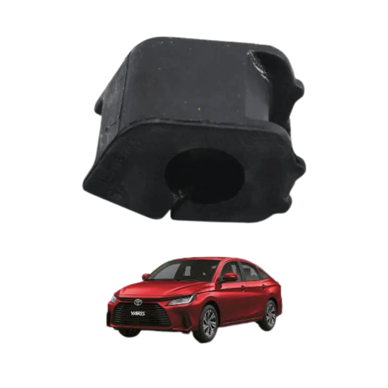 The Toyota Yaris front stabilizer bar bush is a durable suspension component designed to provide smooth handling, improved driving stability, and reduced vibration during everyday driving conditions. Specifically engineered for the Toyota Yaris, this front stabilizer bar bush is manufactured using high-quality rubber and reinforced materials to ensure dependable flexibility, long-lasting durability, and reliable suspension performance under continuous use. The stabilizer bar bush plays an important role in the vehicle’s suspension system because it supports and cushions the stabilizer bar while helping reduce body roll and maintaining balance during turning, cornering, and uneven road conditions. A properly functioning stabilizer bar bush contributes to smoother handling, better steering control, and improved overall driving comfort by minimizing unwanted suspension noise and vibration. Over time, original stabilizer bushes may wear out, crack, harden, or lose flexibility due to heat, road stress, moisture, and constant movement, which can lead to suspension noise, unstable handling, increased vibration, and reduced driving comfort. This replacement front stabilizer bar bush is designed according to factory fitment standards, ensuring accurate compatibility and easy installation without requiring modifications. Its precision-engineered design provides secure fitting and stable support for the stabilizer bar, helping maintain proper suspension operation and balanced vehicle movement. The durable rubber material is designed to absorb shocks and reduce vibration while resisting cracking, deformation, oil exposure, and environmental wear. In addition to improving suspension stability, this component helps reduce unnecessary stress on surrounding suspension parts, contributing to better long-term suspension system performance and durability. Its reliable construction supports smooth driving behavior during city driving, highway travel, and rough road conditions, helping maintain comfortable and controlled vehicle operation. Whether replacing worn suspension components or performing preventive maintenance, this front stabilizer bar bush offers a practical and cost-effective solution for restoring suspension stability, reducing noise, and improving overall driving confidence. This front stabilizer bar bush is an excellent choice for vehicle owners, mechanics, and suspension specialists who value smooth driving performance, reliable suspension handling, and long-term vehicle comfort. It helps improve steering response, supports balanced cornering stability, and reduces unwanted suspension vibration and noise during daily driving conditions. The installation process is suitable for trained technicians and professional workshops, allowing efficient replacement and proper suspension system integration. Its durable construction ensures long-lasting reliability under regular road and weather conditions, making it a trusted maintenance component for suspension care and driving performance improvement. If you are interested in purchasing this product, you can place your order through our website and contact us on WhatsApp where our team is always ready to assist you quickly with product details, stock availability, and a smooth and customer-friendly buying experience tailored to your convenience. Key points include durable rubber suspension construction, exact compatibility with Toyota Yaris models, reliable stabilizer bar support, improved suspension stability, vibration-reducing material quality, smooth steering support, precision-engineered fitment, weather-resistant durability, long-lasting performance, and factory-standard suspension function, while reasons people buy this product include replacement of worn suspension bushes, need for smoother driving performance, preference for reliable suspension components, affordable maintenance solution, easy online availability, guaranteed compatibility, restoration of suspension stability, trusted product durability, convenience of direct-fit replacement, and better overall driving comfort, and advantages include improved vehicle handling, reduced suspension vibration, smoother steering response, enhanced cornering stability, long-lasting durability under daily use, resistance to cracking and wear, dependable performance in different road conditions, reduced suspension noise, support for maintaining suspension system health, and overall improved driving comfort and vehicle control.