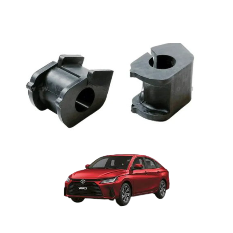 The Toyota Yaris front sway bar bush is a high-quality suspension component designed to enhance vehicle stability, improve handling performance, and reduce unwanted vibration during driving. Specifically engineered for the Toyota Yaris, this front sway bar bush is manufactured using durable rubber and reinforced synthetic materials that provide flexibility, strength, and long-lasting performance under continuous road and suspension stress. The sway bar bush plays a very important role in the suspension system because it holds the sway bar (stabilizer bar) securely in place while allowing controlled movement during cornering, uneven road surfaces, and braking conditions. It helps distribute weight evenly across the suspension system, reducing body roll and improving vehicle balance when turning or driving at higher speeds. A properly functioning sway bar bush contributes to smoother handling, better steering response, and improved overall driving comfort. Over time, original sway bar bushes can wear out, crack, harden, or lose elasticity due to heat, friction, road conditions, and continuous movement, which can result in knocking noises, poor handling stability, increased vibration, and reduced driving comfort. This replacement front sway bar bush is designed according to factory specifications, ensuring accurate compatibility and easy installation without requiring modifications. Its precision-engineered structure provides a secure fit for the sway bar, helping maintain proper suspension alignment and stable vehicle movement. The durable rubber composition is designed to absorb shocks, reduce vibration, and resist wear caused by oil exposure, weather changes, and road stress. In addition to improving handling stability, this component also reduces strain on surrounding suspension parts, contributing to longer suspension system life and better overall performance. Its strong yet flexible design ensures consistent operation under city driving, highway travel, and rough road conditions, helping maintain safe and controlled driving behavior. Whether replacing worn suspension components or performing preventive maintenance, this front sway bar bush offers a practical and cost-effective solution for restoring stability, reducing noise, and improving driving confidence. This front sway bar bush is an ideal choice for vehicle owners, mechanics, and suspension specialists who value stable handling, smooth driving performance, and long-term suspension reliability. It helps improve cornering stability, reduces body roll, and enhances steering control during everyday driving conditions. The installation process is suitable for trained technicians and workshops, allowing proper fitting and secure suspension integration. Its durable construction ensures long-lasting performance under regular road conditions, making it a trusted maintenance component for suspension repair and performance improvement. If you are interested in purchasing this product, you can place your order through our website and contact us on WhatsApp where our team is always ready to assist you quickly with product details, stock availability, and a smooth and customer-friendly buying experience tailored to your convenience. Key points include durable rubber sway bar construction, exact compatibility with Toyota Yaris models, reliable stabilizer bar support, improved handling stability, vibration reduction capability, precision-fit design, weather-resistant durability, long-lasting suspension performance, factory-standard function, and smooth driving enhancement, while reasons people buy this product include replacement of worn sway bar bushes, need for improved vehicle stability, preference for reliable suspension components, affordable maintenance solution, easy online availability, guaranteed compatibility, restoration of handling performance, trusted durability, convenience of direct-fit replacement, and better overall driving control, and advantages include improved vehicle stability, reduced body roll during turns, smoother steering response, enhanced suspension balance, long-lasting durability under daily use, resistance to cracking and wear, dependable performance in different road conditions, reduced suspension noise, better control during driving, and overall improved driving safety and comfort.