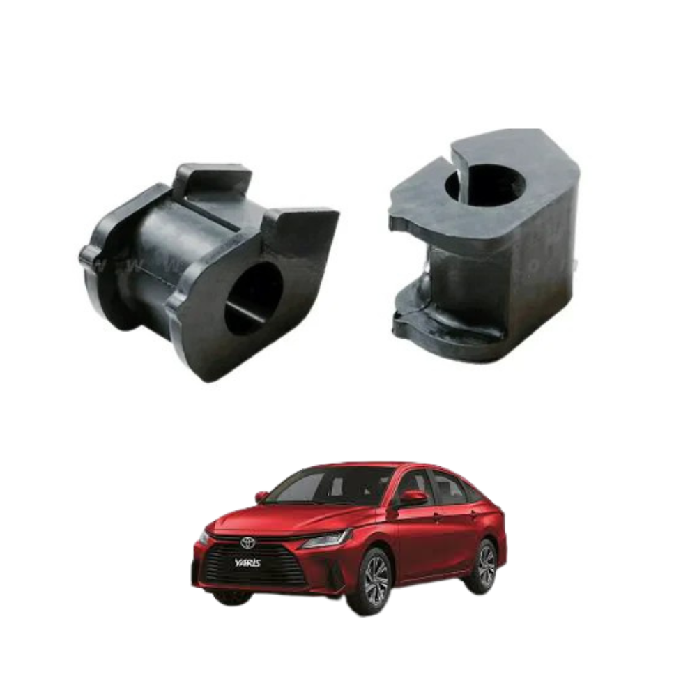 The Toyota Yaris front sway bar bush is a high-quality suspension component designed to enhance vehicle stability, improve handling performance, and reduce unwanted vibration during driving. Specifically engineered for the Toyota Yaris, this front sway bar bush is manufactured using durable rubber and reinforced synthetic materials that provide flexibility, strength, and long-lasting performance under continuous road and suspension stress. The sway bar bush plays a very important role in the suspension system because it holds the sway bar (stabilizer bar) securely in place while allowing controlled movement during cornering, uneven road surfaces, and braking conditions. It helps distribute weight evenly across the suspension system, reducing body roll and improving vehicle balance when turning or driving at higher speeds. A properly functioning sway bar bush contributes to smoother handling, better steering response, and improved overall driving comfort. Over time, original sway bar bushes can wear out, crack, harden, or lose elasticity due to heat, friction, road conditions, and continuous movement, which can result in knocking noises, poor handling stability, increased vibration, and reduced driving comfort. This replacement front sway bar bush is designed according to factory specifications, ensuring accurate compatibility and easy installation without requiring modifications. Its precision-engineered structure provides a secure fit for the sway bar, helping maintain proper suspension alignment and stable vehicle movement. The durable rubber composition is designed to absorb shocks, reduce vibration, and resist wear caused by oil exposure, weather changes, and road stress. In addition to improving handling stability, this component also reduces strain on surrounding suspension parts, contributing to longer suspension system life and better overall performance. Its strong yet flexible design ensures consistent operation under city driving, highway travel, and rough road conditions, helping maintain safe and controlled driving behavior. Whether replacing worn suspension components or performing preventive maintenance, this front sway bar bush offers a practical and cost-effective solution for restoring stability, reducing noise, and improving driving confidence. This front sway bar bush is an ideal choice for vehicle owners, mechanics, and suspension specialists who value stable handling, smooth driving performance, and long-term suspension reliability. It helps improve cornering stability, reduces body roll, and enhances steering control during everyday driving conditions. The installation process is suitable for trained technicians and workshops, allowing proper fitting and secure suspension integration. Its durable construction ensures long-lasting performance under regular road conditions, making it a trusted maintenance component for suspension repair and performance improvement. If you are interested in purchasing this product, you can place your order through our website and contact us on WhatsApp where our team is always ready to assist you quickly with product details, stock availability, and a smooth and customer-friendly buying experience tailored to your convenience. Key points include durable rubber sway bar construction, exact compatibility with Toyota Yaris models, reliable stabilizer bar support, improved handling stability, vibration reduction capability, precision-fit design, weather-resistant durability, long-lasting suspension performance, factory-standard function, and smooth driving enhancement, while reasons people buy this product include replacement of worn sway bar bushes, need for improved vehicle stability, preference for reliable suspension components, affordable maintenance solution, easy online availability, guaranteed compatibility, restoration of handling performance, trusted durability, convenience of direct-fit replacement, and better overall driving control, and advantages include improved vehicle stability, reduced body roll during turns, smoother steering response, enhanced suspension balance, long-lasting durability under daily use, resistance to cracking and wear, dependable performance in different road conditions, reduced suspension noise, better control during driving, and overall improved driving safety and comfort.