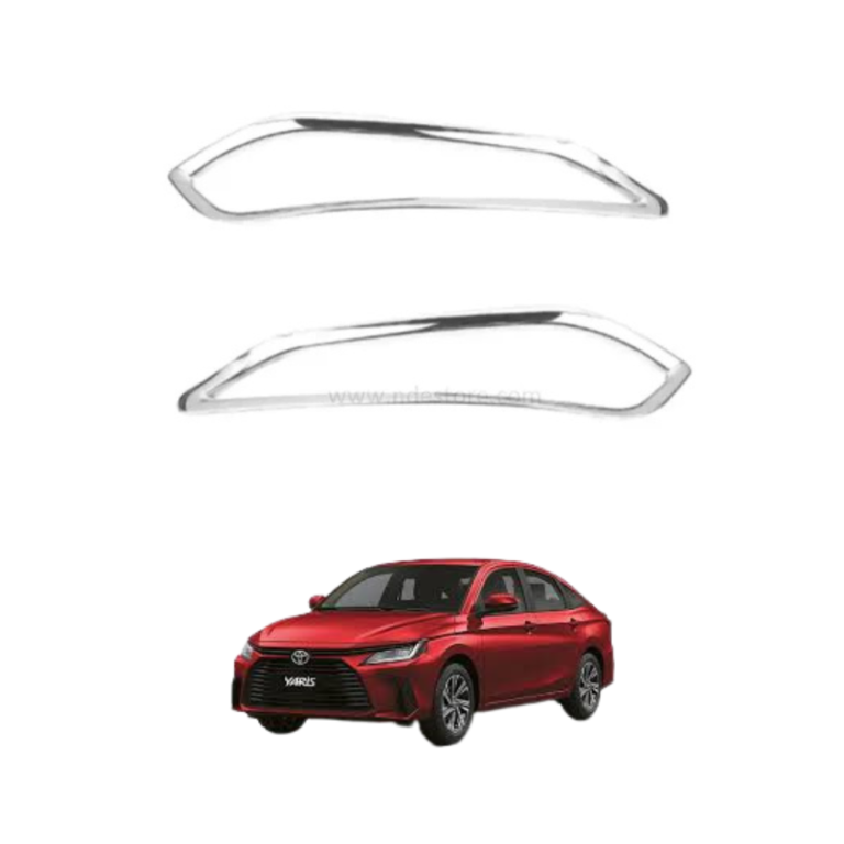 The Toyota Yaris rear bumper chrome reflector cover trim is a stylish and durable exterior accessory designed to enhance the appearance of the rear bumper area while adding a premium and modern finishing touch to the vehicle. Specifically engineered for the Toyota Yaris, this rear bumper chrome reflector cover trim is manufactured using high-quality automotive-grade materials with a polished chrome finish that provides long-lasting durability, resistance to corrosion, and reliable performance under everyday driving conditions. Rear bumper reflector trims are popular among vehicle owners because they help improve the visual appeal of the rear section of the car by giving it a cleaner, more elegant, and factory-style appearance. The chrome finish creates a refined contrast around the reflector area, making the vehicle look more stylish and attractive without changing the original structure of the bumper. Over time, original trims and surrounding surfaces may become dull, scratched, faded, or damaged due to weather exposure, road dust, moisture, and regular usage, which can reduce the overall appearance of the vehicle. This chrome reflector cover trim is designed according to factory fitment standards, ensuring accurate compatibility and smooth installation without requiring drilling or major modifications. Its precision-crafted structure allows proper alignment around the rear bumper reflector section, helping maintain a balanced and professional exterior finish. The durable chrome-coated surface is designed to resist rust, discoloration, sunlight exposure, and environmental wear, ensuring that the accessory maintains its glossy and polished appearance over an extended period of time. In addition to improving exterior styling, the trim also helps protect the reflector surrounding area from minor scratches and surface imperfections. Its lightweight yet strong construction supports long-term reliability while maintaining the sleek and modern design of the vehicle. Whether replacing worn trims or upgrading the exterior look of the vehicle, this rear bumper chrome reflector cover trim provides a practical and cost-effective solution for maintaining a premium appearance and improving overall vehicle presentation. This rear bumper chrome reflector cover trim is an excellent choice for vehicle owners, car enthusiasts, and automotive detailers who value exterior styling and factory-inspired customization. It helps enhance the rear bumper design, improves the visual quality of the vehicle, and gives the car a more polished and eye-catching appearance during daily driving and parking. The installation process is simple and user-friendly, allowing users to fit the trim quickly without requiring special tools or professional bodywork, saving both time and installation cost. Its durable construction ensures dependable performance and long-lasting shine under regular weather and driving conditions, making it a trusted accessory for vehicle appearance enhancement and maintenance. If you are planning to purchase this product, you can place your order through our website and contact us on WhatsApp where our team is always ready to assist you quickly with product details, stock availability, and a smooth and customer-friendly buying experience tailored to your convenience. Key points include durable chrome-finish construction, exact compatibility with Toyota Yaris models, stylish rear reflector enhancement, corrosion-resistant surface, factory-style appearance, lightweight yet strong design, easy installation process, weather-resistant durability, long-lasting polished finish, and reliable everyday exterior styling support, while reasons people buy this product include upgrading vehicle appearance, replacement of faded or damaged trims, preference for premium exterior styling, affordable customization solution, easy online availability, guaranteed compatibility, restoration of factory-style aesthetics, trusted accessory durability, convenience of direct-fit installation, and better overall vehicle presentation, and advantages include improved rear-end appearance, enhanced reflector area styling, long-lasting chrome shine, resistance to rust and discoloration, dependable durability under daily use, improved road presence, support for maintaining vehicle resale value, restoration of clean exterior finish, easy maintenance and cleaning, and overall improved driving satisfaction and visual appeal.