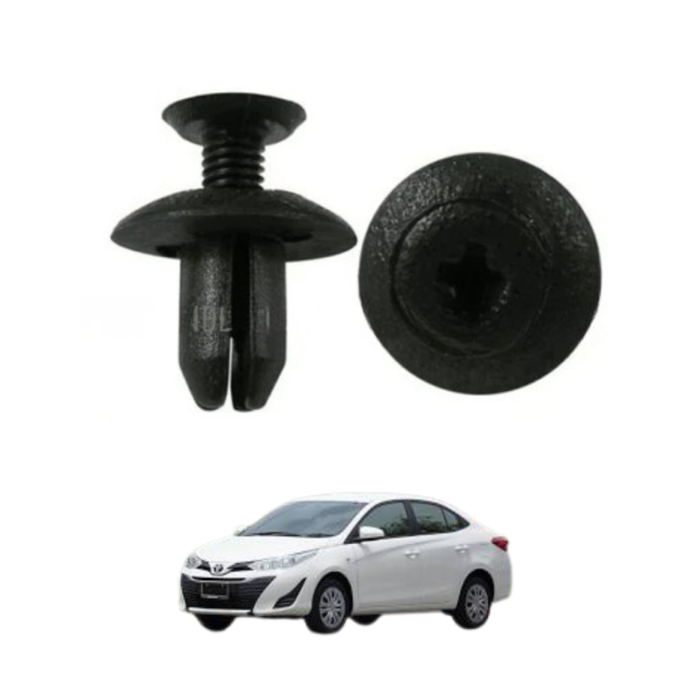 The Toyota Yaris 2006–2023 Front Bumper Clip No. 1 is a small yet highly important automotive fastening component designed to securely hold the front bumper assembly in its proper position while maintaining the original fit, alignment, and stability of the vehicle’s exterior body structure. Specifically manufactured for Toyota Yaris models produced between 2006 and 2023, this replacement bumper retainer clip is made from durable automotive-grade material engineered to withstand daily driving conditions, road vibration, temperature changes, moisture exposure, and long-term use. Although compact in size, the bumper clip performs a critical function by helping secure bumper sections, trim pieces, splash shields, and related front-end components. A damaged, broken, missing, or worn clip can lead to loose bumper fitment, vibration noises, panel misalignment, and reduced structural support. This replacement Front Bumper Clip No. 1 is designed according to factory-style specifications to restore proper fastening performance and maintain original vehicle appearance. The precision-molded construction provides accurate fitment while supporting secure attachment between connected body panels. Its durable design helps prevent unnecessary movement and assists in preserving bumper alignment during everyday driving conditions. Proper bumper retention is essential not only for appearance but also for maintaining the correct positioning of surrounding exterior components. This clip helps reduce the risk of panel gaps, unwanted rattling, and premature wear caused by loose bumper mounting points. Manufactured using high-quality automotive plastic, the clip offers dependable resistance against cracking, deformation, corrosion, and environmental wear. It is suitable for replacing broken original clips during repairs, bumper replacement projects, routine maintenance, accident restoration work, or preventive servicing. The lightweight yet strong construction allows secure fastening while maintaining flexibility required for proper installation. This replacement fastener supports factory-style installation without requiring modifications, helping simplify repair procedures while reducing maintenance costs. Whether used by professional mechanics, automotive workshops, vehicle restoration specialists, or individual vehicle owners, this bumper clip provides a practical solution for maintaining proper exterior body panel attachment. Maintaining secure bumper fitment contributes to a cleaner appearance, improved component stability, and better overall vehicle presentation. Designed for reliability and long-term performance, this clip helps ensure that bumper assemblies remain properly secured under various driving conditions including city traffic, highways, rough roads, and changing weather environments. Its quality construction supports dependable operation and long service life while helping preserve the original engineering standards of the Toyota Yaris. This replacement component represents a simple yet valuable maintenance item that can significantly improve the fit and stability of front-end body components when replacing damaged or missing fasteners. This Toyota Yaris Front Bumper Clip No. 1 is an excellent choice for vehicle owners, automotive repair workshops, mechanics, body shop professionals, and restoration enthusiasts who value proper panel alignment and dependable fastening performance. The installation process is quick and straightforward, allowing damaged or missing clips to be replaced efficiently without requiring special modifications. Its durable construction provides long-lasting reliability under regular driving conditions, making it a trusted replacement fastener for ongoing vehicle maintenance. If you would like to purchase this product, you can conveniently order through our website and contact our WhatsApp support team for stock availability, product guidance, compatibility assistance, and a smooth purchasing experience designed around customer convenience. Keep your vehicle looking secure and professionally maintained by placing your order online and connecting with our WhatsApp representatives for fast support and reliable customer service. Key points include durable automotive-grade construction, exact compatibility with Toyota Yaris models, secure bumper retention support, factory-style fitment, lightweight yet strong design, resistance to cracking and wear, dependable fastening performance, easy installation process, long-lasting durability, and support for proper body panel alignment. People buy this product because it replaces broken bumper clips, restores secure bumper attachment, improves vehicle appearance, supports proper panel alignment, offers an affordable repair solution, provides dependable compatibility, maintains factory-style fitment, delivers trusted durability, simplifies maintenance procedures, and helps prevent loose bumper movement. Advantages include improved bumper stability, secure fastening performance, reduced vibration and rattling noises, enhanced exterior appearance, long-lasting durability under daily use, resistance to moisture and environmental exposure, dependable operation in different driving conditions, support for professional-quality repairs, easy replacement and maintenance, and overall improved vehicle fitment, reliability, and ownership satisfaction. This Front Bumper Clip No. 1 is a valuable replacement component that combines durability, practicality, reliability, and ease of installation while helping maintain the proper fit, security, and appearance of your Toyota Yaris front bumper assembly for years of dependable service.